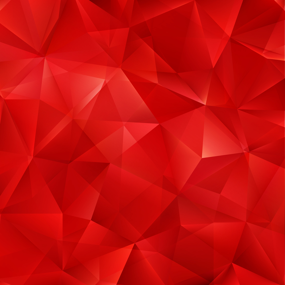 Vector red bright background with triangle shapes. Golden ornament. Vector red bright background with triangle shapes