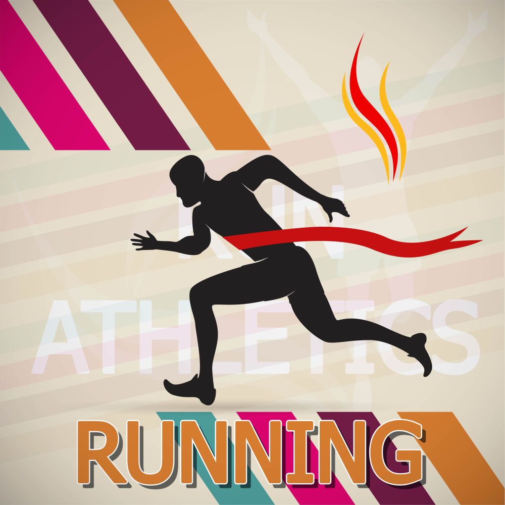 Running and Marathon Logo Vector