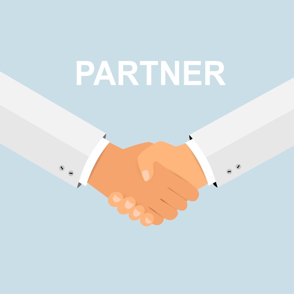 Handshake icon. Shake hands, agreement, good deal, partnership concepts. Vector image