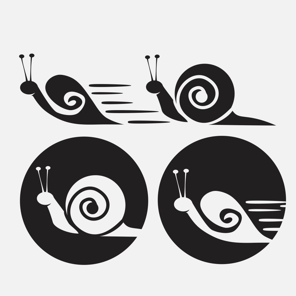 Snails icons set