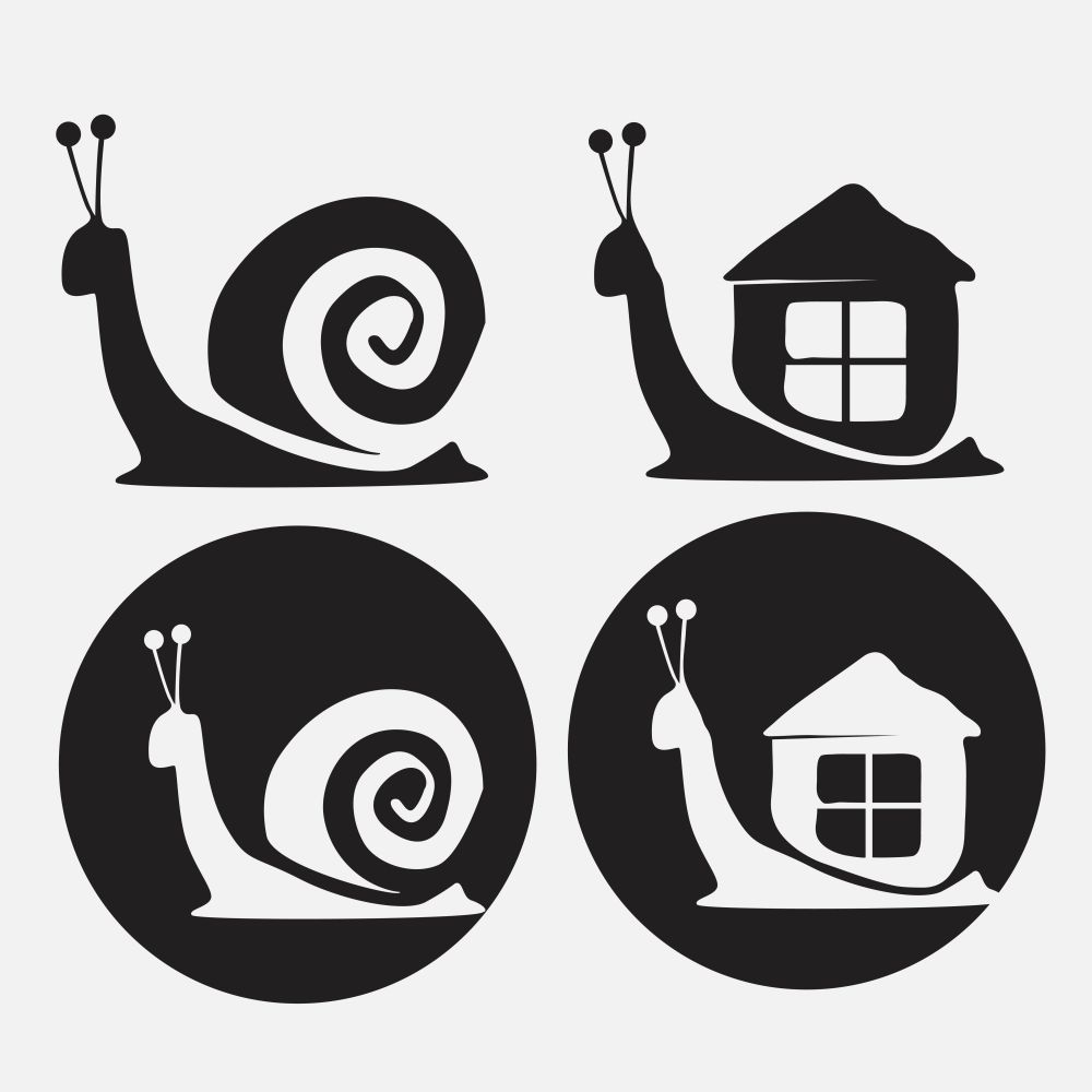 Snails icons set