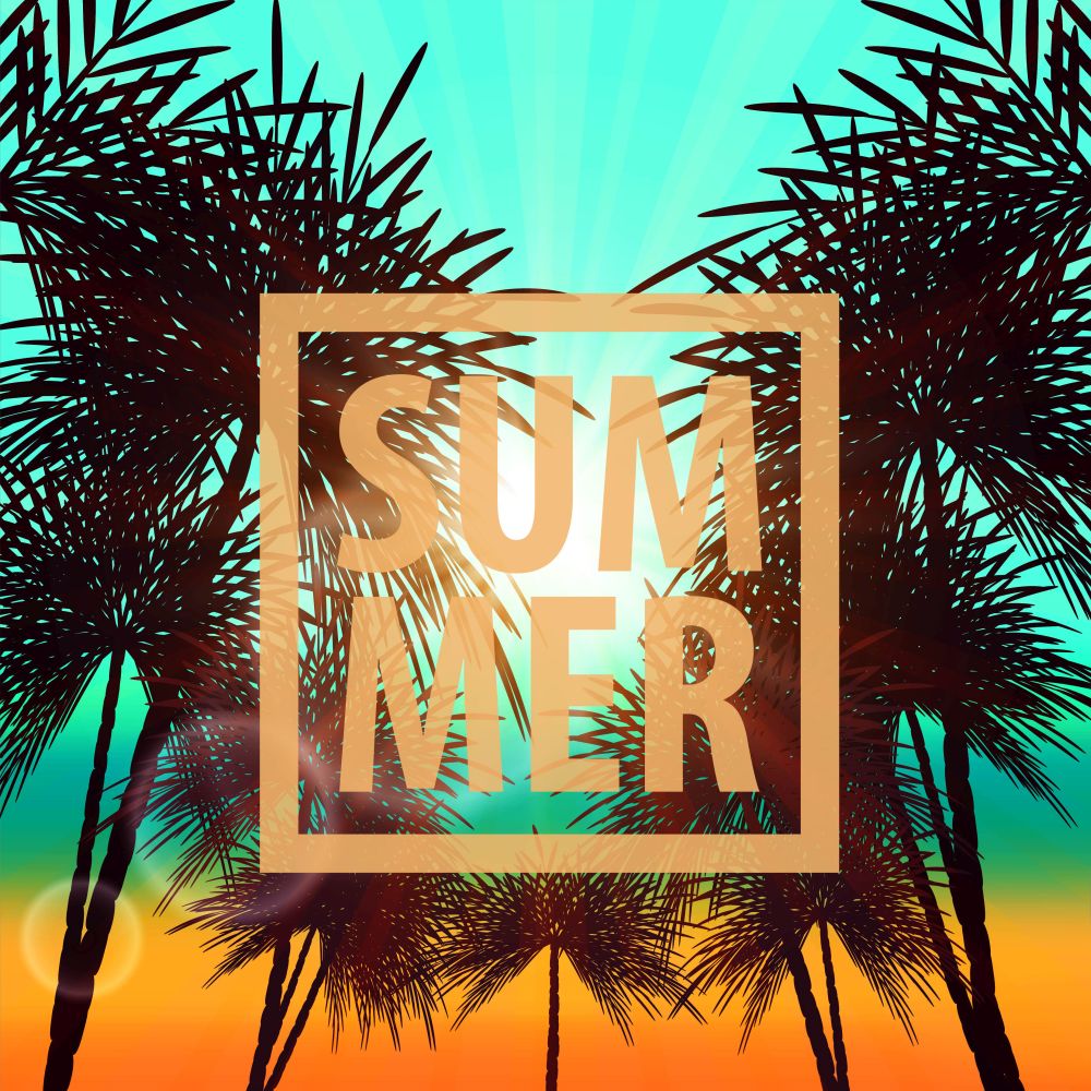 Vector summer party poster background