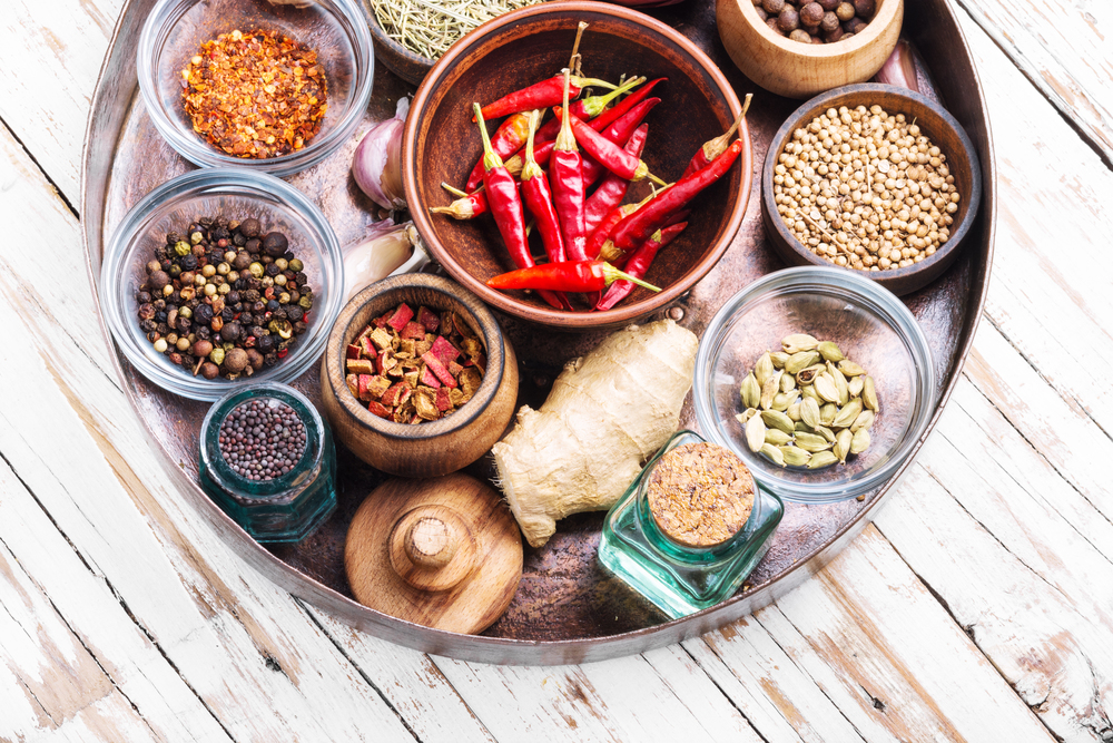 Variety of spices and herbs.Food and cuisine ingredients. Different kind of spices