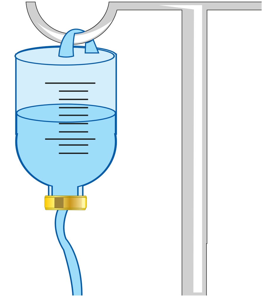 Medical instrument drop counter on white background is insulated. Vector illustration of the medical instrument drop counter