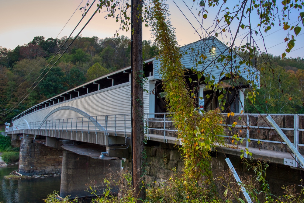 Philippi Covered Bridge, the oldest and longest covered bridge in West Virginia