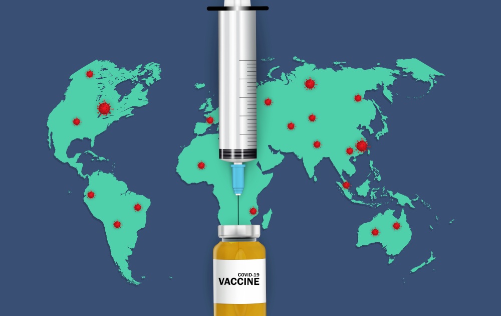 Coronavirus vaccination concept background. Vector Illustration. Coronavirus vaccination concept background. Vector Illustration eps10