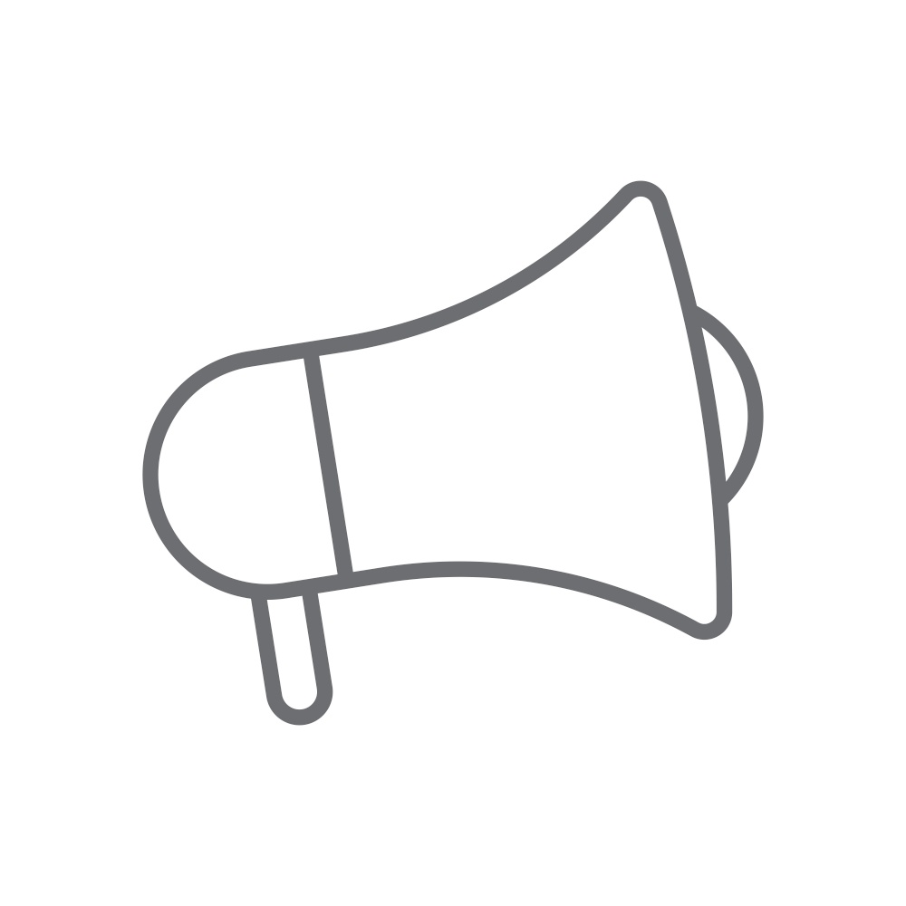 Cute Megaphone icon on white background. Vector Illustration. Cute Megaphone icon on white background. Vector Illustration EPS10