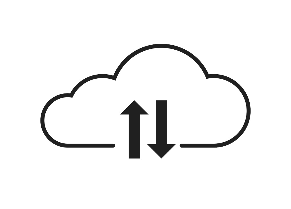 Simple Line Icon cloud business sign. Vector Illustration. Simple Line Icon cloud business sign. Vector Illustration EPS10