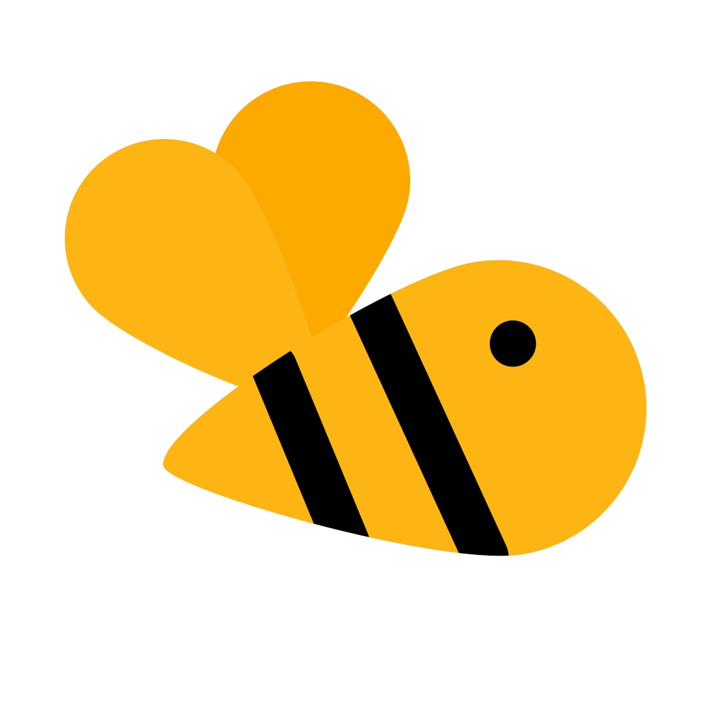 Simple Cute Yellow Bee Icon Vector Illustration. EPS10. Simple Cute Yellow Bee Icon Vector Illustration