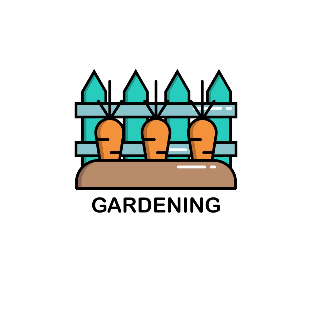 Gardening Concept Icon isolated on white background. Vector Illustration EPS10. Gardening Concept Icon isolated on white background. Vector Illustration
