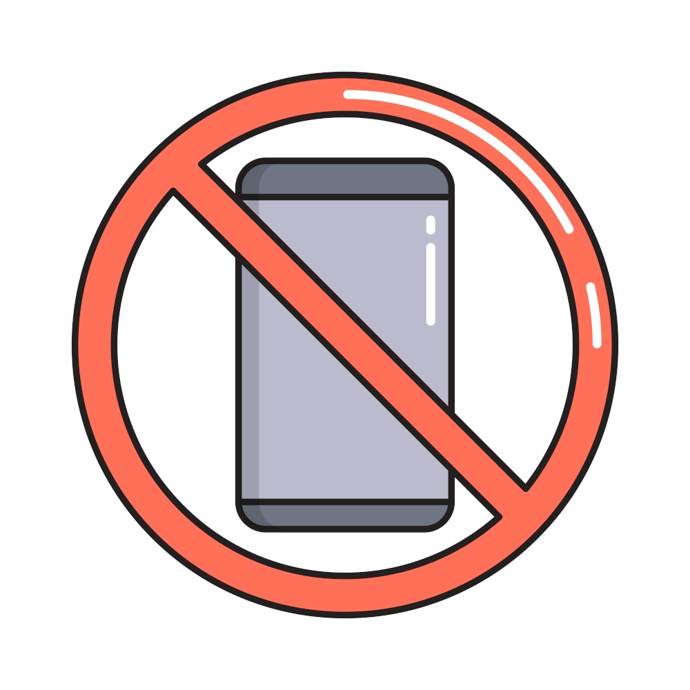 No smartphone simple icon isolated on a white background. Vector Illustration EPS10. No smartphone simple icon isolated on a white background. Vector Illustration