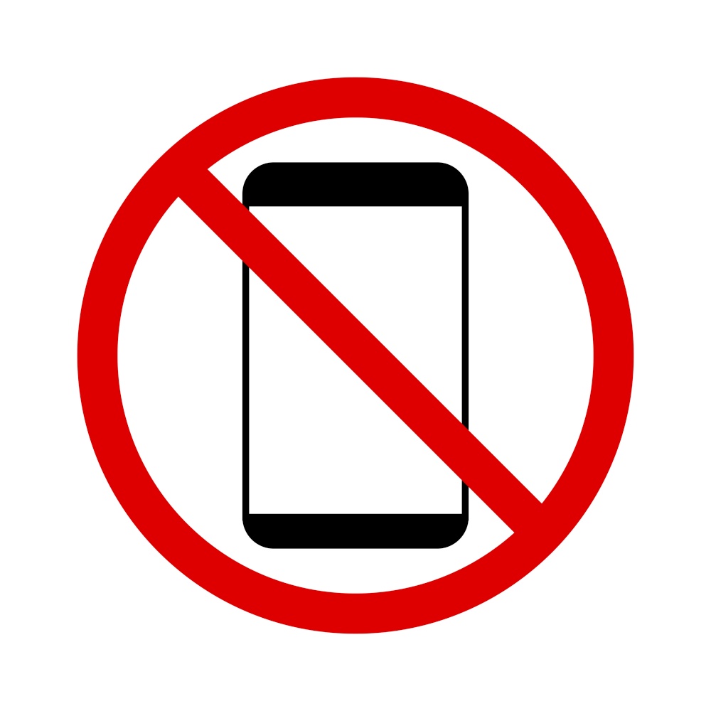 No smartphone simple icon isolated on a white background. Vector Illustration EPS10. No smartphone simple icon isolated on a white background. Vector Illustration