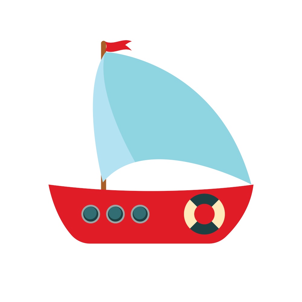 Children s Cute ship simple icon. Vector Illustration EPS10. Children s Cute ship simple icon. Vector Illustration