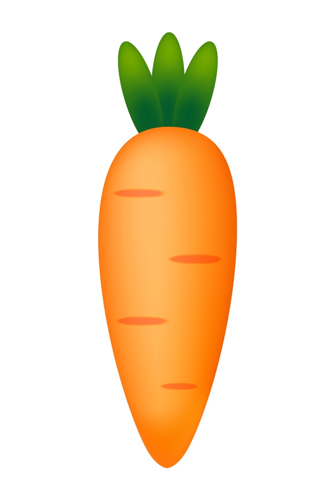 Abstract Carrot Icon Isolated on White Background. Vector Illustration EPS10. Abstract Carrot Icon Isolated on White Background. Vector Illustration
