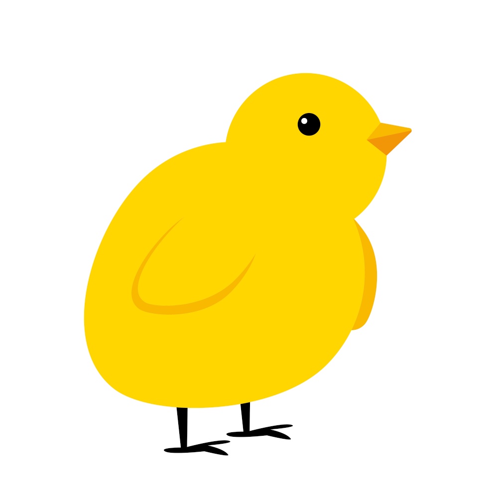 Little Yelllow Chicken simple icon. Vector Illustration EPS10. Little Yelllow Chicken simple icon. Vector Illustration
