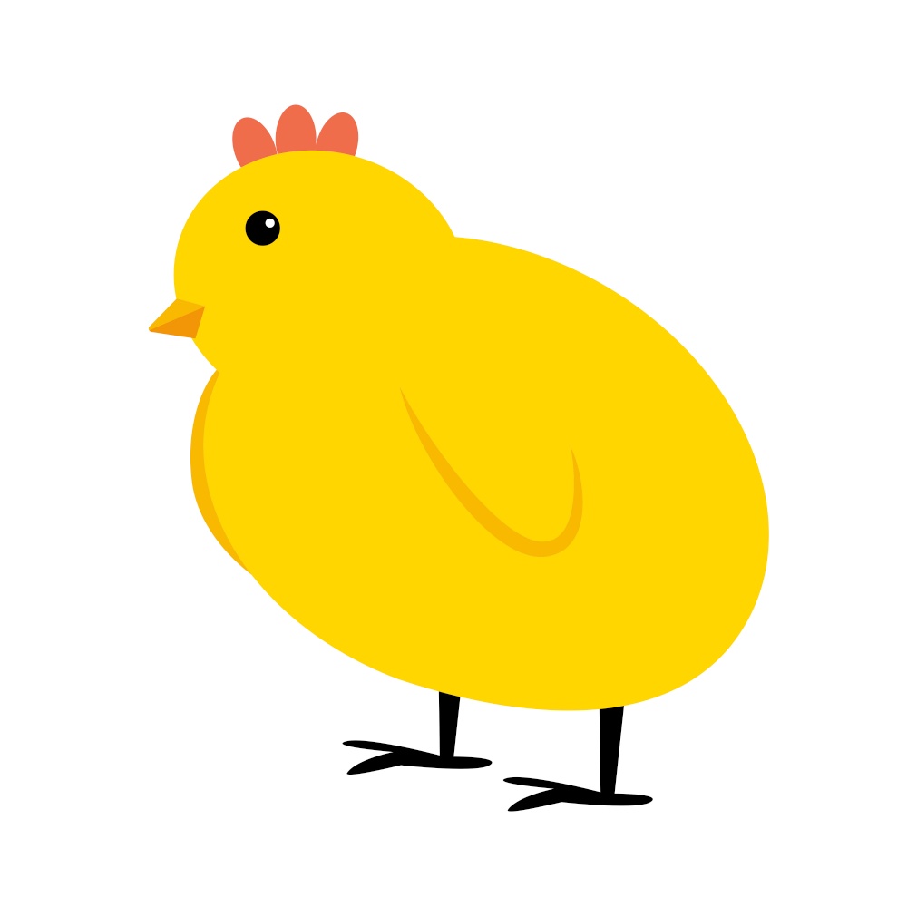 Little Yelllow Chicken simple icon. Vector Illustration EPS10. Little Yelllow Chicken simple icon. Vector Illustration