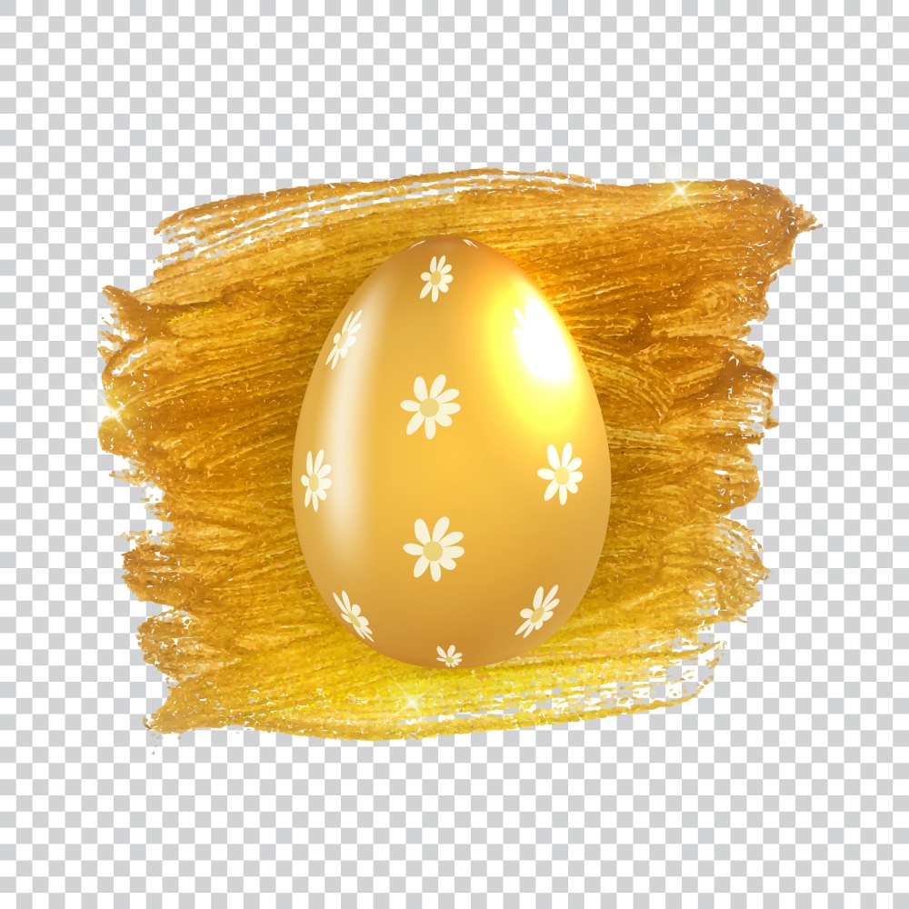 Easter Egg with paint splash and golden frame. Vector Illustration EPS10. Easter Egg with paint splash and golden frame. Vector Illustration