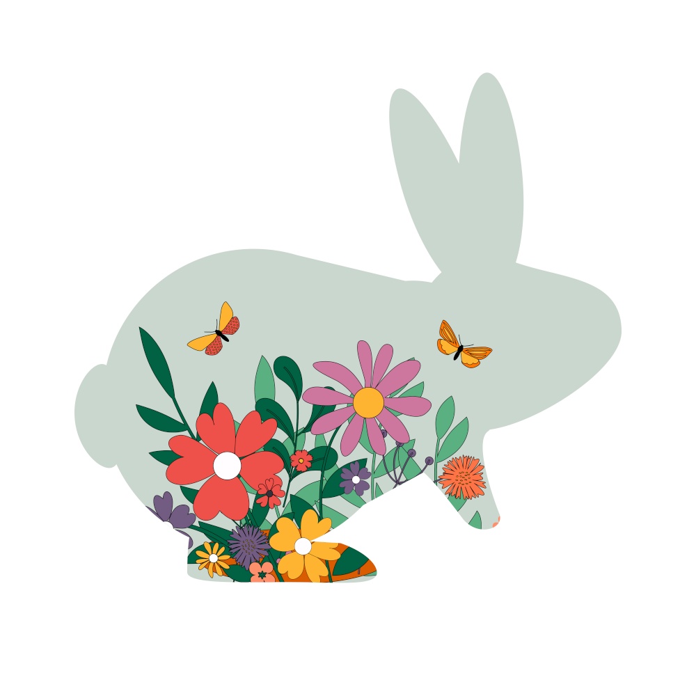 Happy Easter, decorated easter card with bunny, banner. Vector Illustration EPS10. Happy Easter, decorated easter card with bunny, banner. Vector Illustration