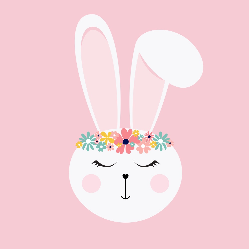 Happy Easter, decorated easter card with cute bunny, banner. Vector Illustration EPS10. Happy Easter, decorated easter card with cute bunny, banner. Vector Illustration