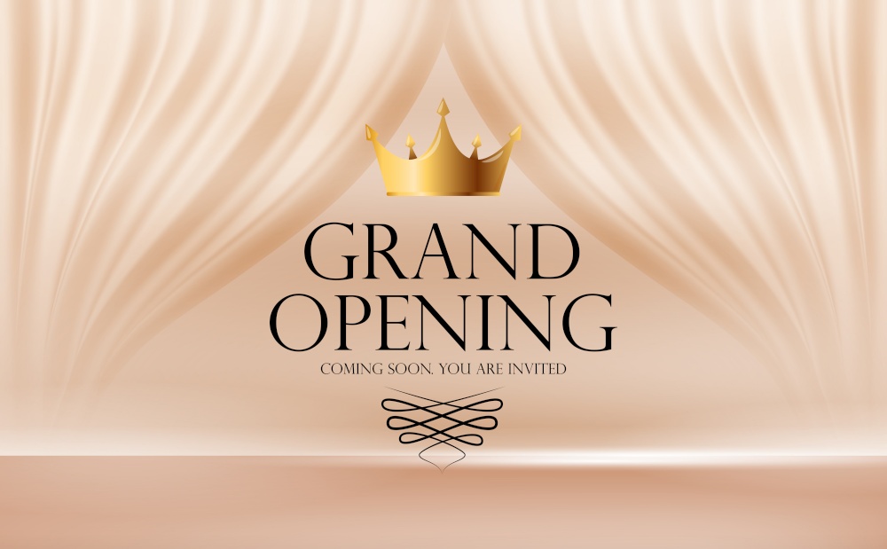 Grand Opening Luxury Invitation Banner Background. Vector Illustration EPS10. Grand Opening Luxury Invitation Banner Background. Vector Illustration