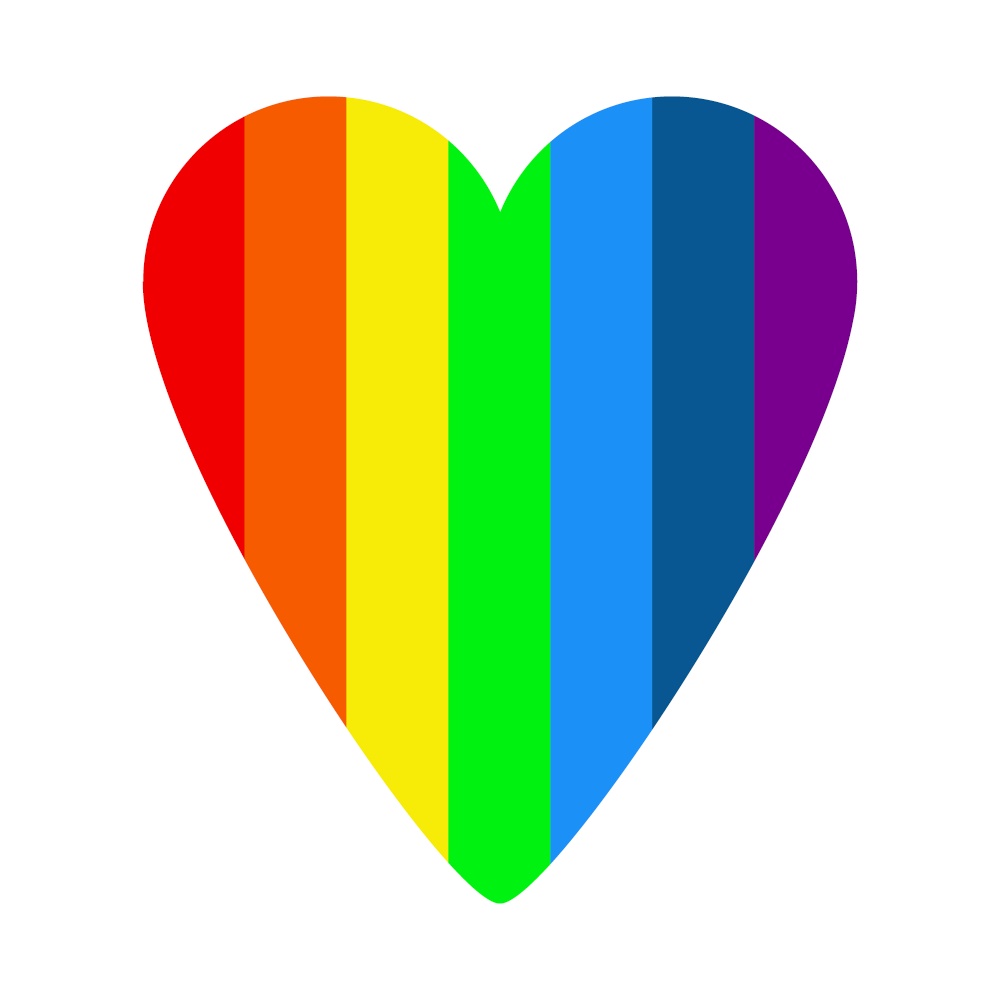 Rainbow heart - lgbt, on a white background Watercolor pride day flag. Vector Illustration. EPS10. Rainbow heart - lgbt, on a white background Watercolor pride day flag