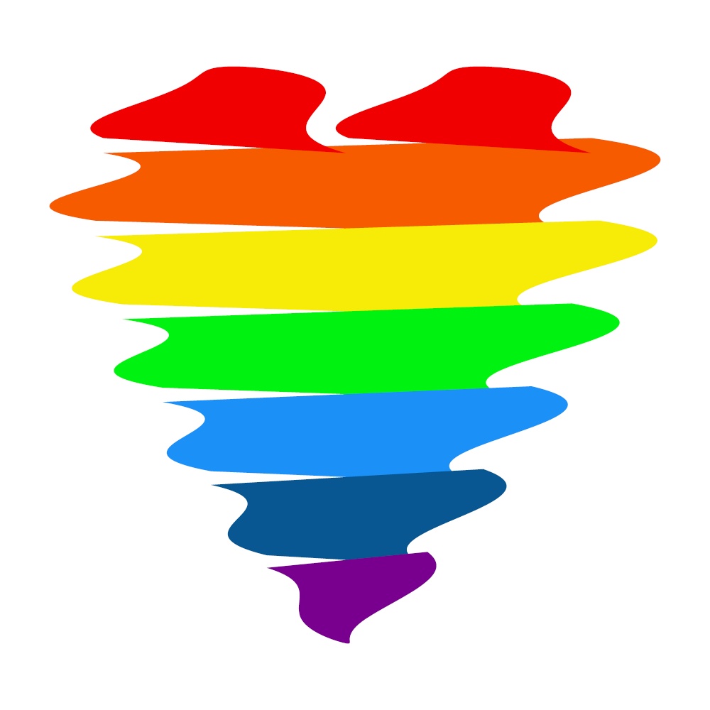 Rainbow heart - lgbt, on a white background Watercolor pride day flag. Vector Illustration. EPS10. Rainbow heart - lgbt, on a white background Watercolor pride day flag