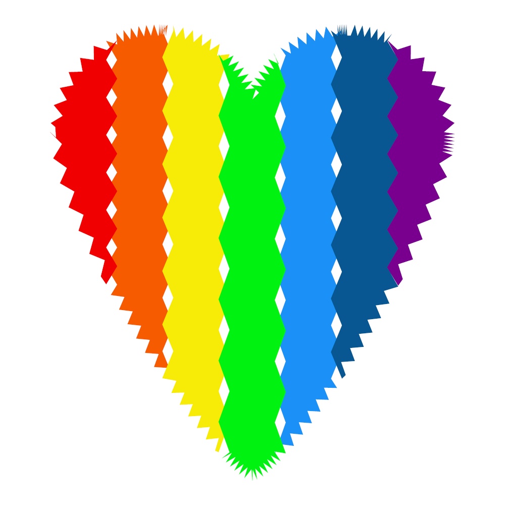 Rainbow heart - lgbt, on a white background Watercolor pride day flag. EPS10. Rainbow heart - lgbt, on a white background Watercolor pride day flag