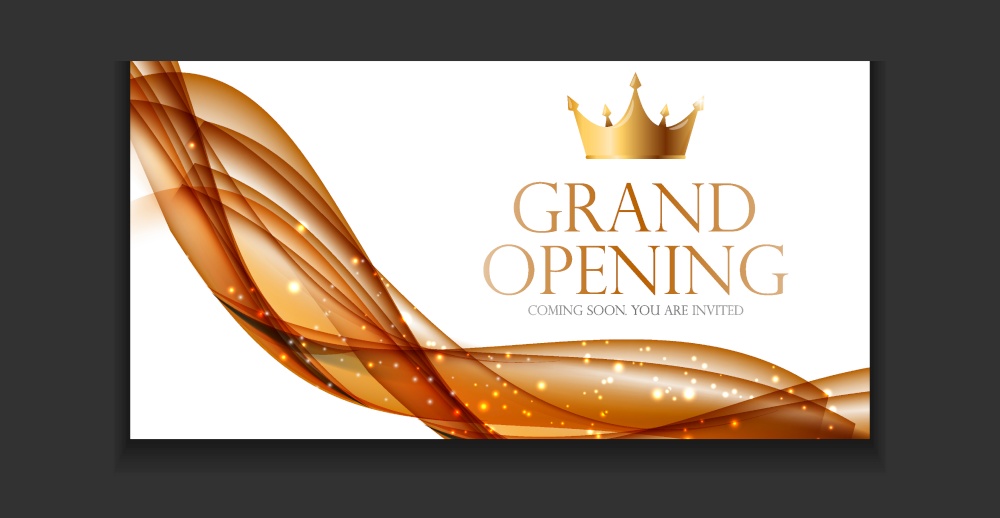 Grand Opening Luxury Invitation Banner Background. Vector Illustration. EPS10. Grand Opening Luxury Invitation Banner Background. Vector Illustration