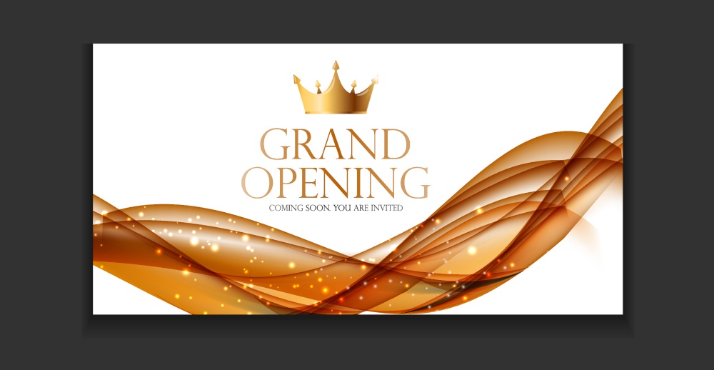Grand Opening Luxury Invitation Banner Background. Vector Illustration. EPS10. Grand Opening Luxury Invitation Banner Background. Vector Illustration