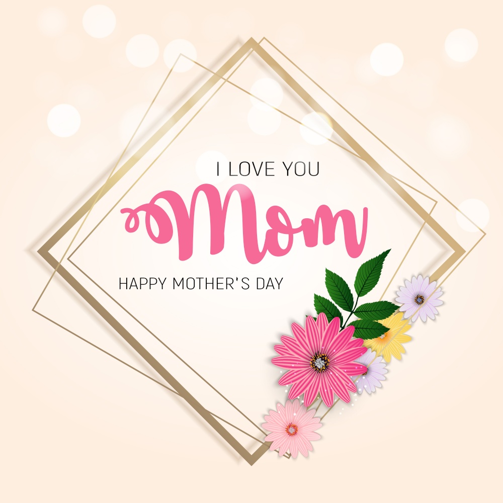 Thanks for everything, Mom. Happy Mother&rsquo;s Day Cute Background with Flowers. Vector Illustration. EPS10. Thanks for everything, Mom. Happy Mother&rsquo;s Day Cute Background with Flowers. Vector Illustration