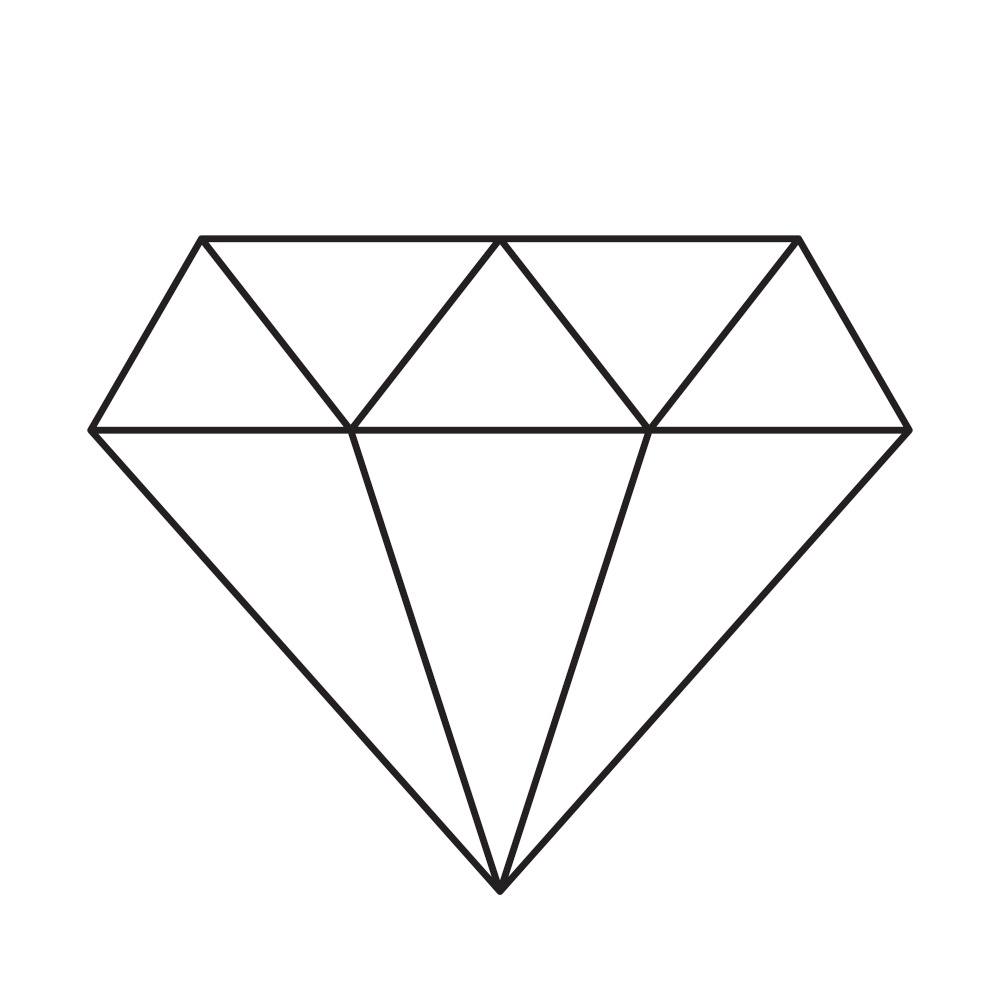 Diamond simple icon. Vector Illustration EPS10