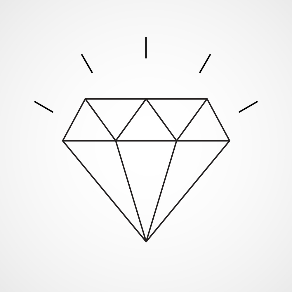 Diamond simple icon. Vector Illustration EPS10