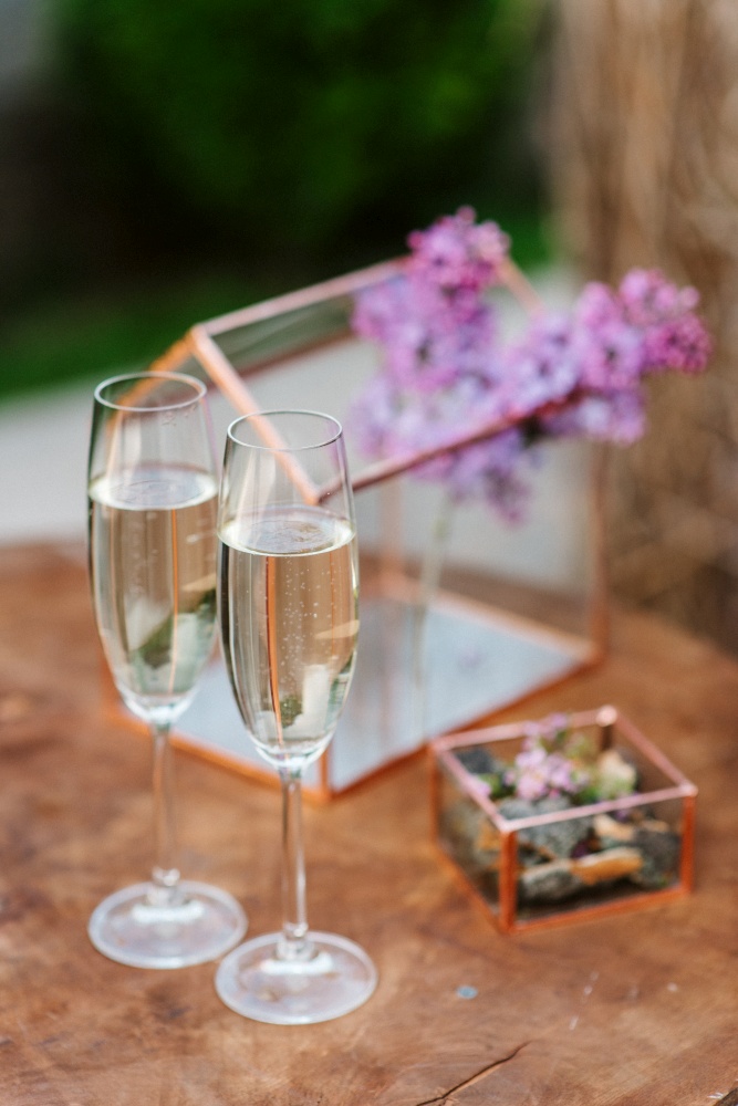 wedding glasses for wine and champagne from clear crystal