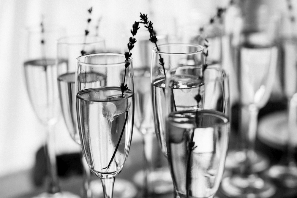 wedding glasses for wine and champagne from crystal