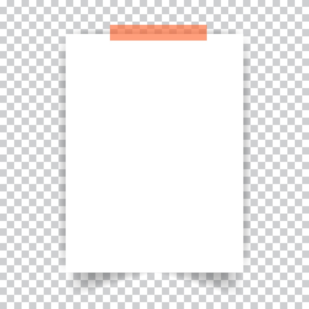 Mockup of a blank A4 sheet of white paper with adhesive tape on a transparent background. Vector illustration .. Mockup of a blank A4 sheet of white paper with adhesive tape on a transparent background.