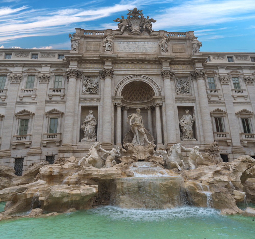 Trevi Fountain, the largest in Rome