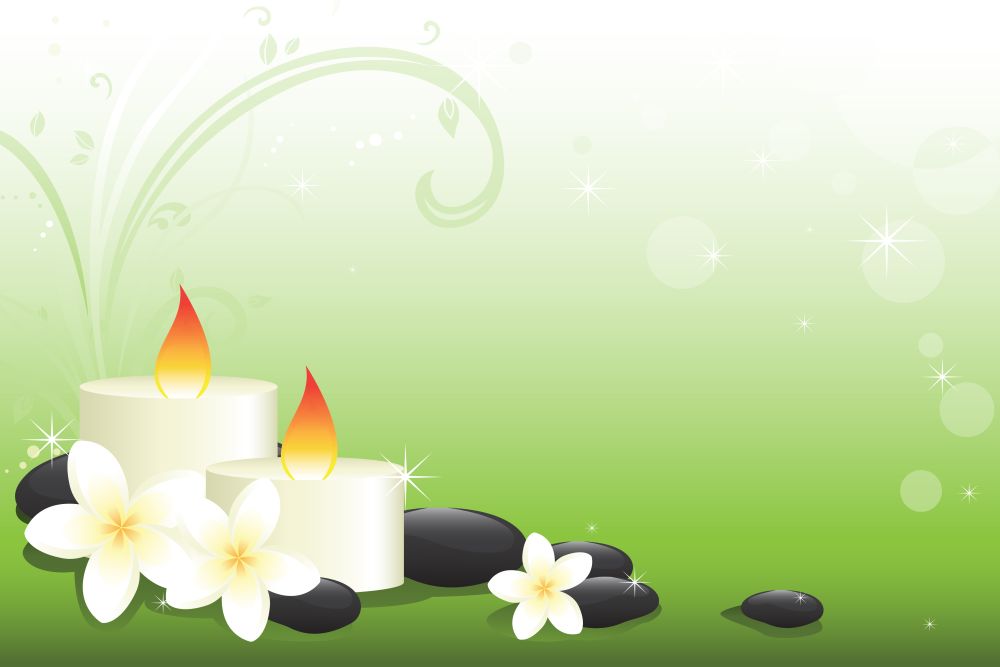 A vector illustration of spa and candle background