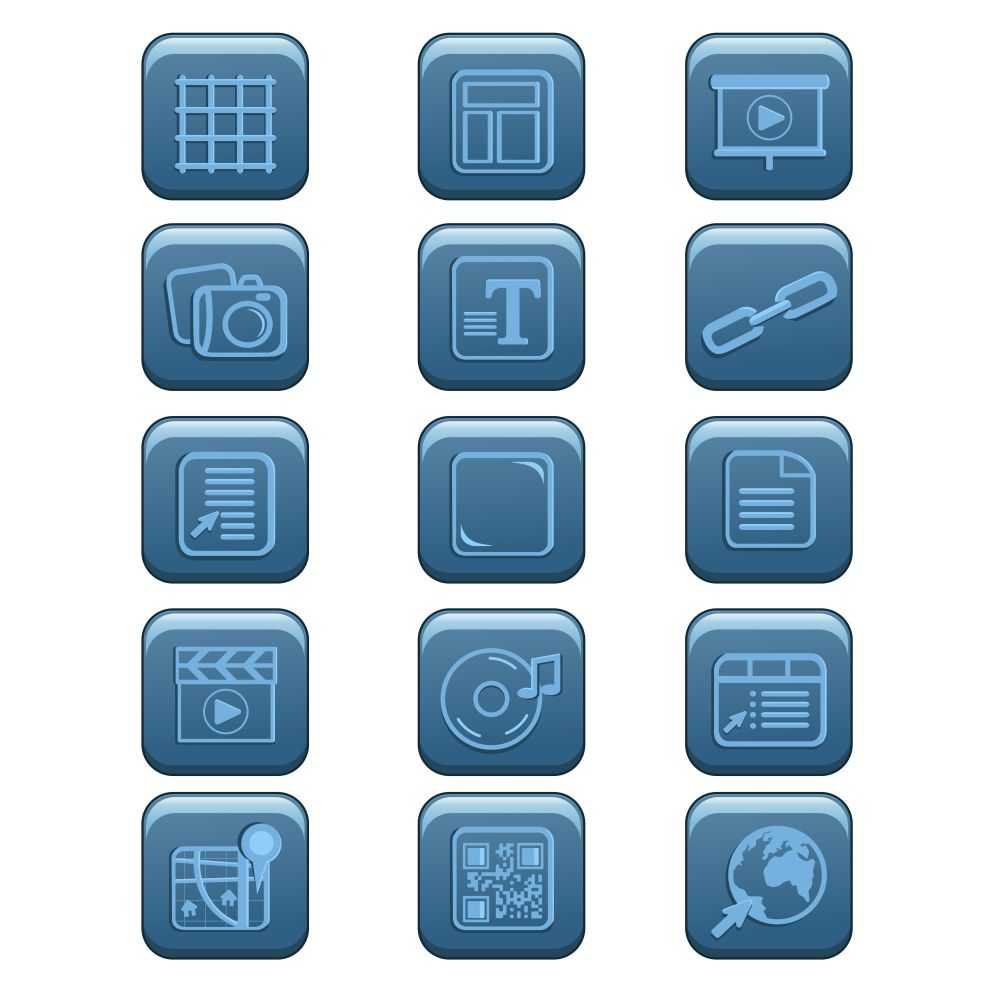A vector illustration of website icon sets
