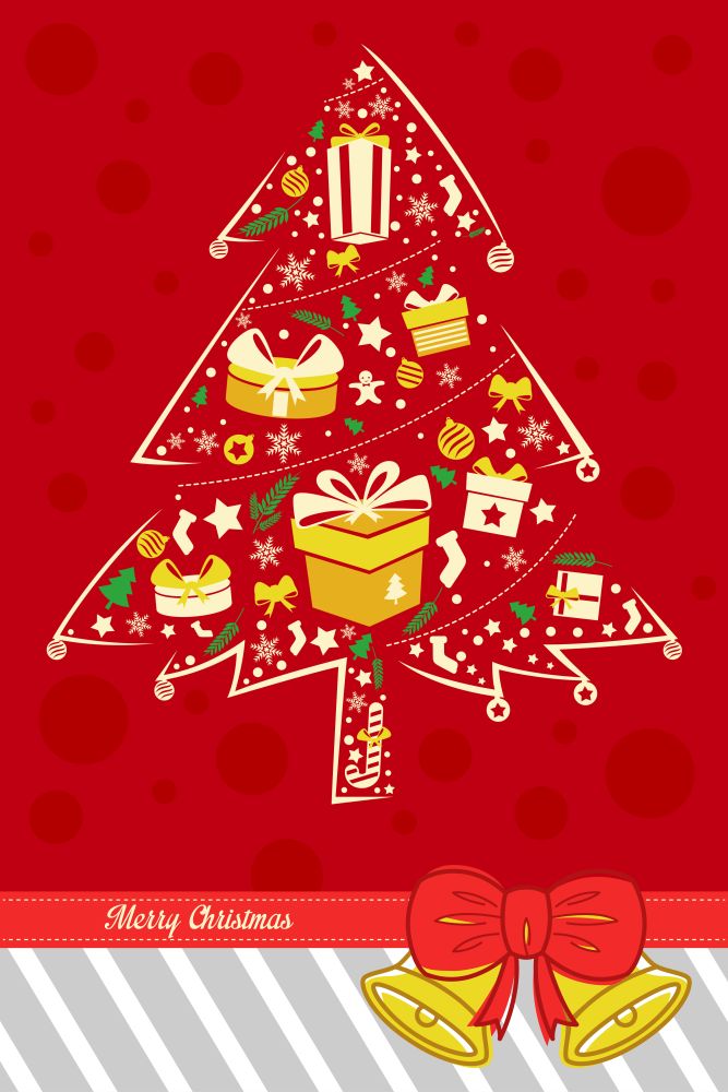 A vector illustration of Christmas card design