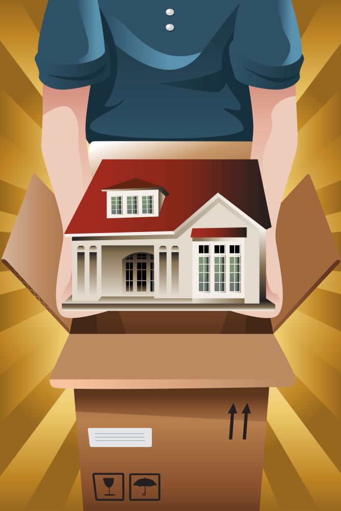 A vector illustration of Advertising for moving company