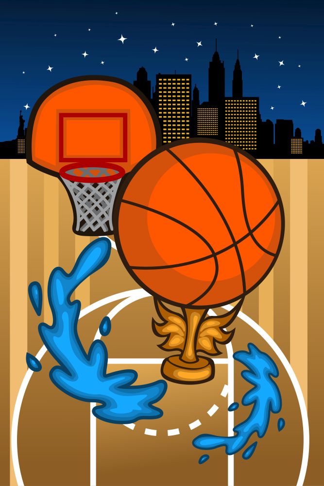 A vector illustration of basketball background template