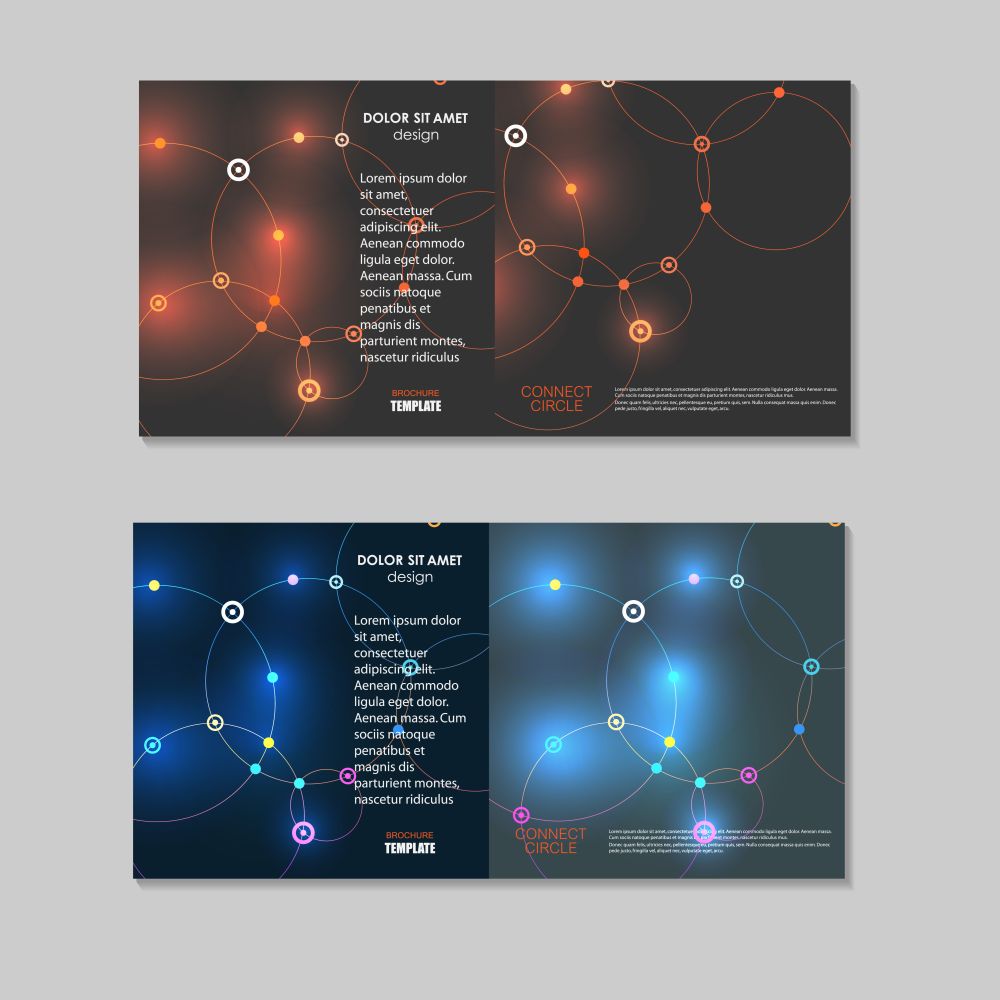 Vector abstract technology brochure with dots and line.. Vector abstract technology brochure with dots and line