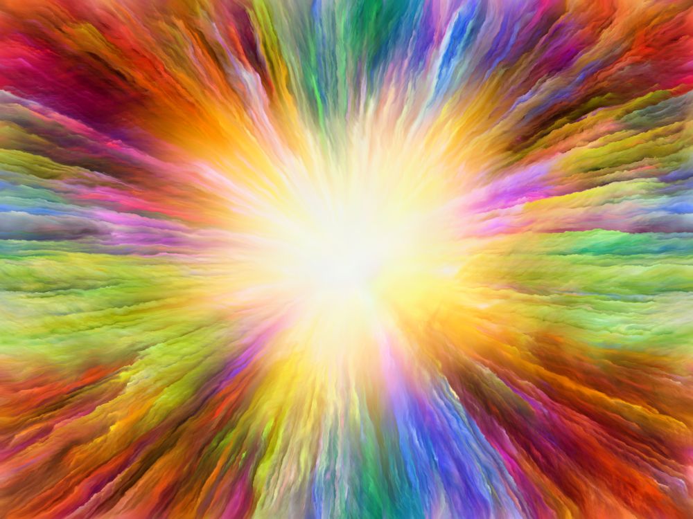 Color Explosion series. Artistic abstraction composed of vivid streaks on the subject of design, art and imagination