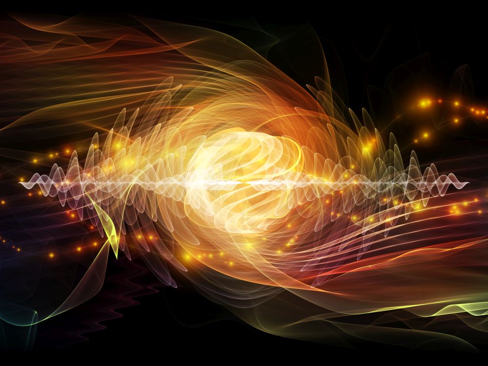 Atomic series. Interplay of lights and fractal elements on the subject of quantum mechanics, particle physics and energy.