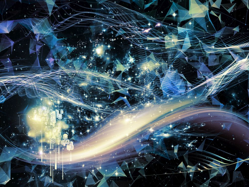 Digital Dreams series. Background design of technology background with virtual visualization components  on the subject of science, education, computers and modern technology
