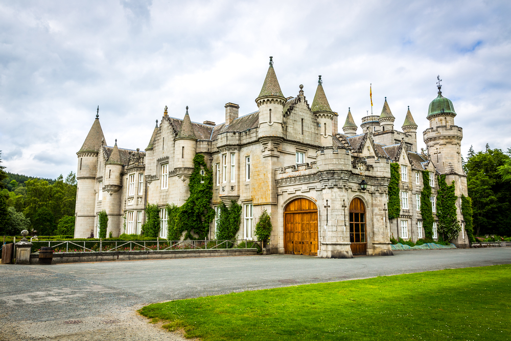 View of Balmoral Castle - the Scottish holiday home to the Royal Family