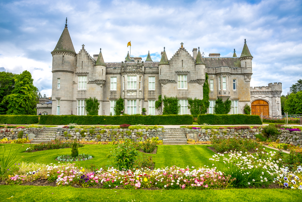 View of Balmoral Castle - the Scottish holiday home to the Royal Family