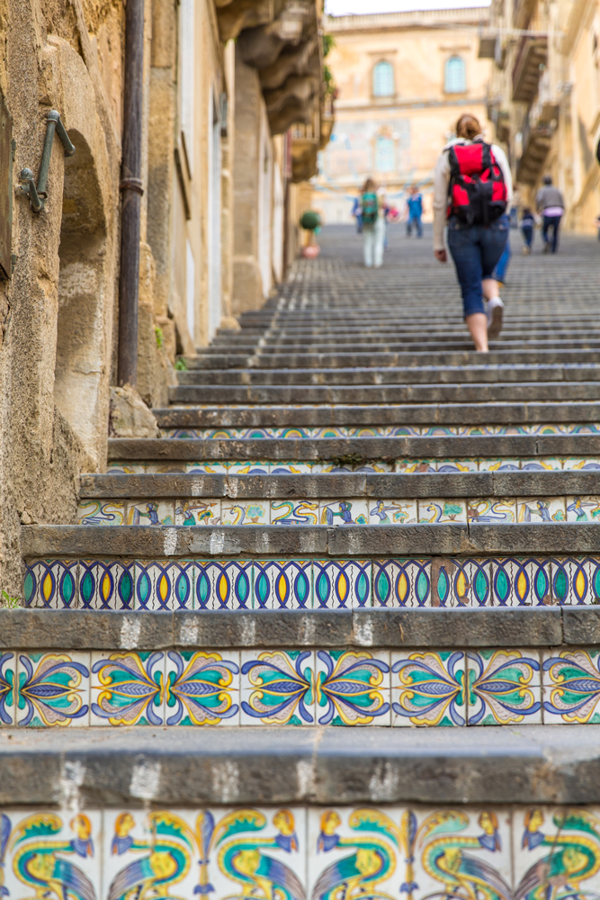 A Historic Staircase in Caltagirone, Sicily, Italy