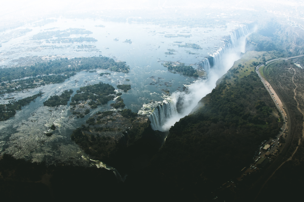 Aerial View on Victoria falls