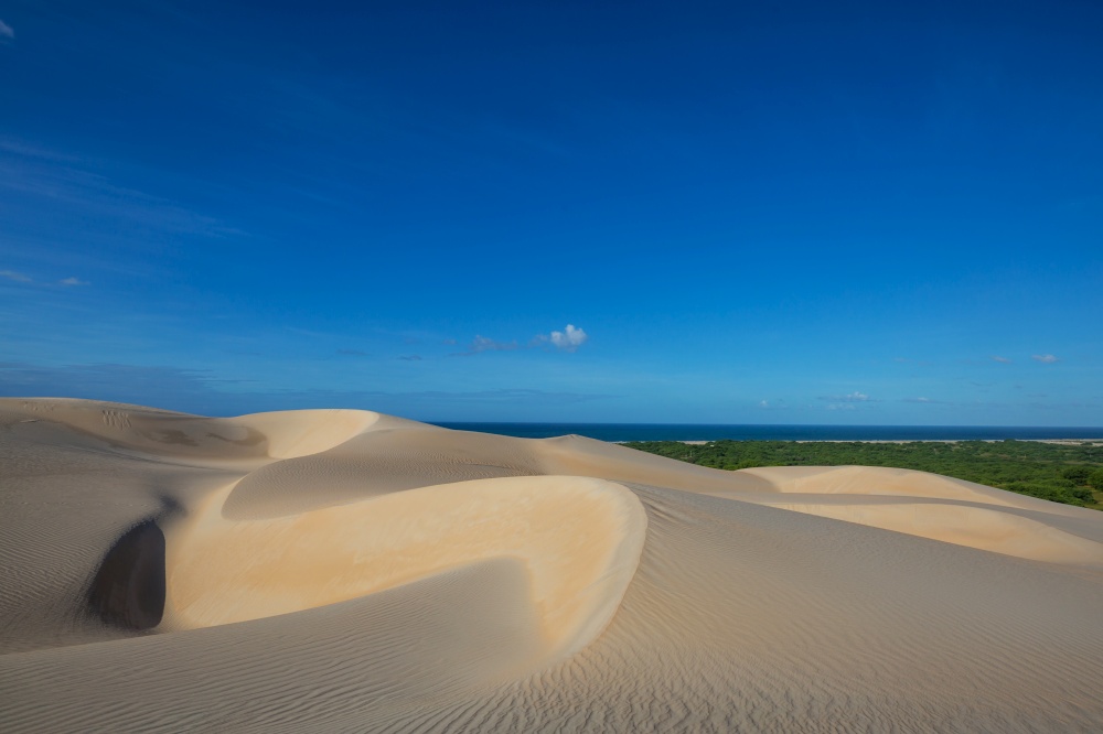 Sand dunes in northern Brazil at sunset